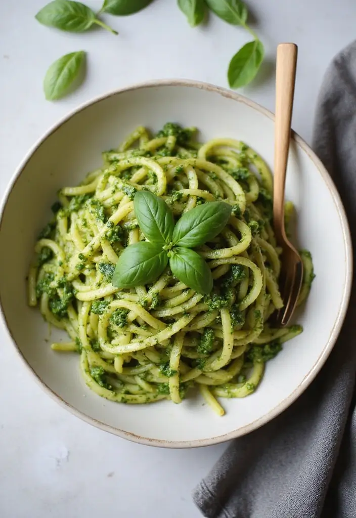27 Easy Gluten-Free Recipes for Beginners - 9. Zucchini Noodles with Pesto