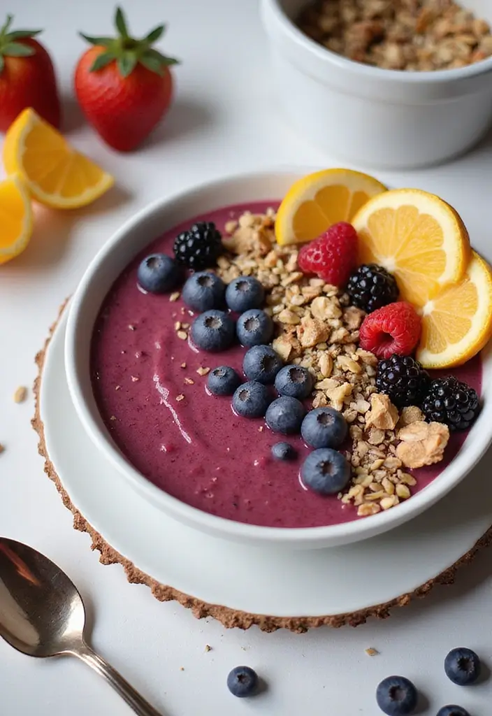 27 Gluten-Free Breakfast Sweets Worth Waking Up For - 20. Gluten-Free Berry Smoothie Bowl