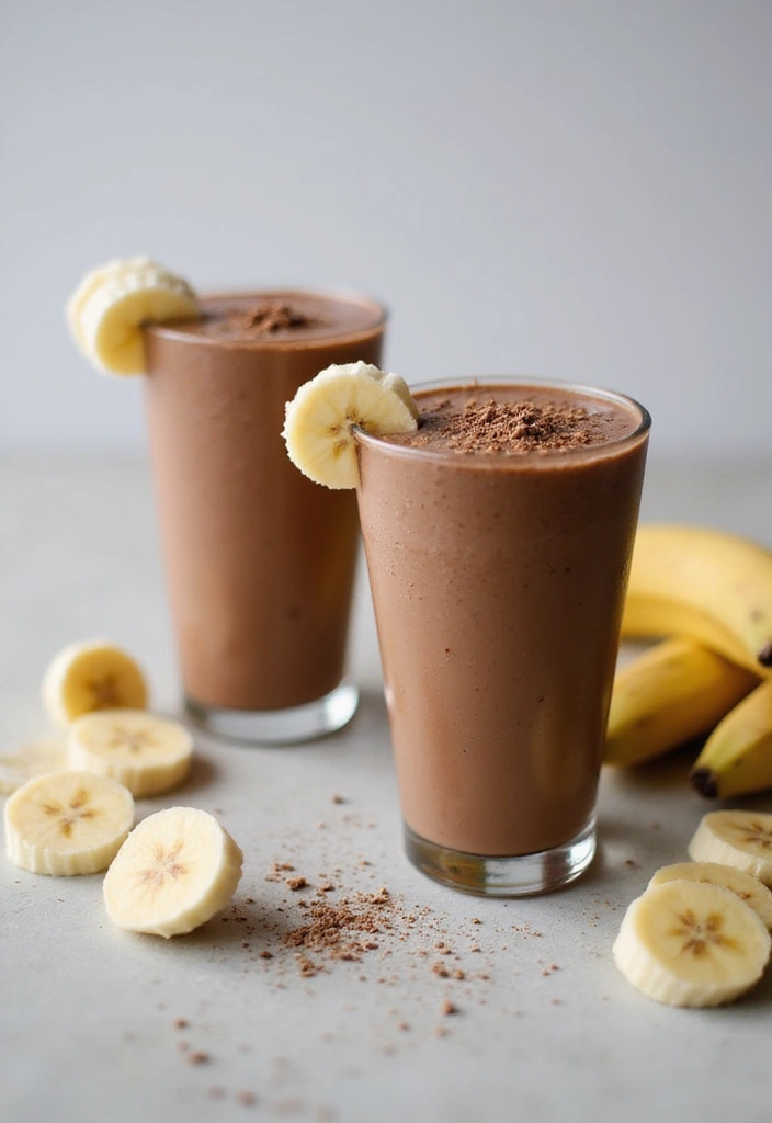 27 Gluten-Free Breakfast Sweets Worth Waking Up For - 22. Gluten-Free Chocolate Banana Smoothie
