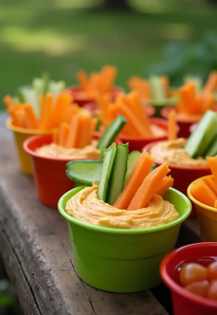 27 Gluten-Free Camping Food Ideas - 10. Hummus and Veggie Cups