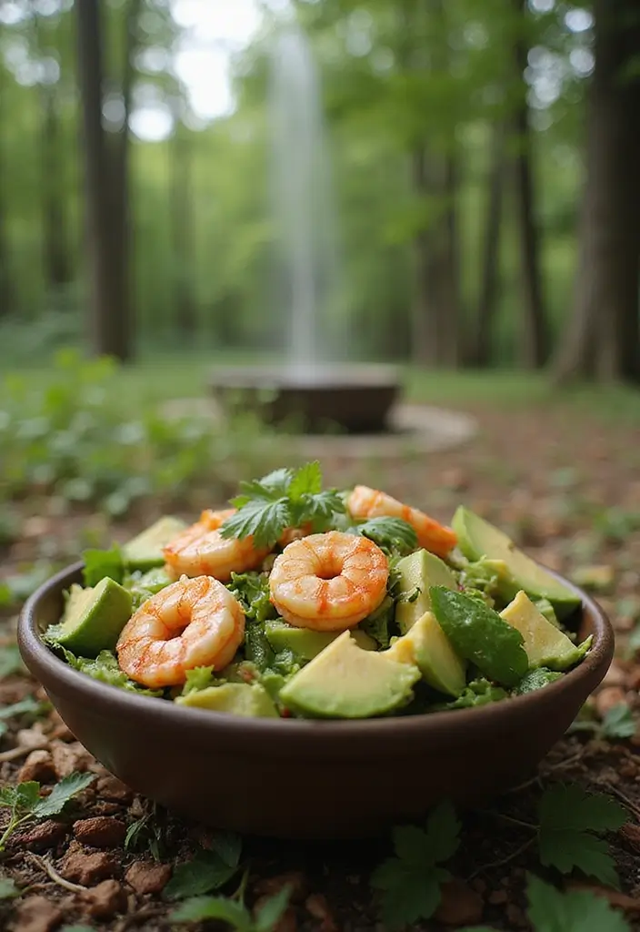27 Gluten-Free Camping Food Ideas - 25. Shrimp and Avocado Salad