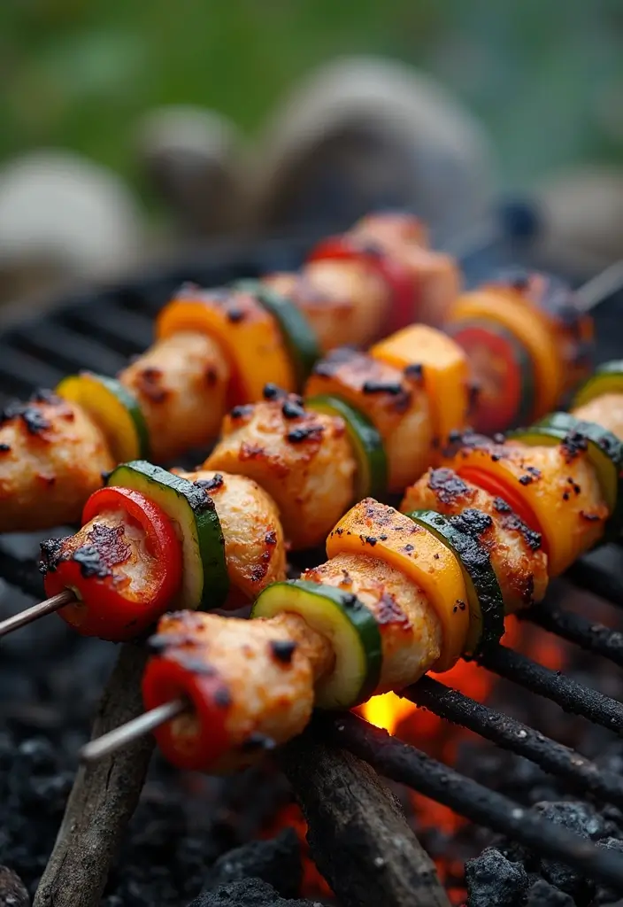 27 Gluten-Free Camping Food Ideas - 8. Grilled Chicken Skewers