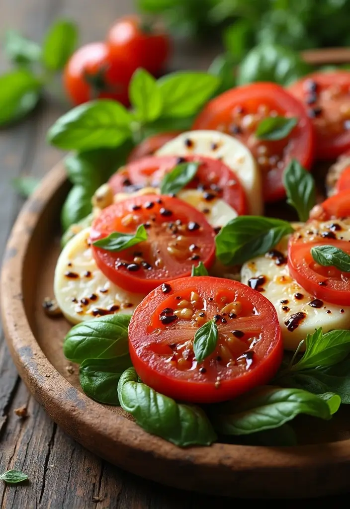 27 Gluten-Free Camping Food Ideas - 9. Caprese Salad with Balsamic Glaze