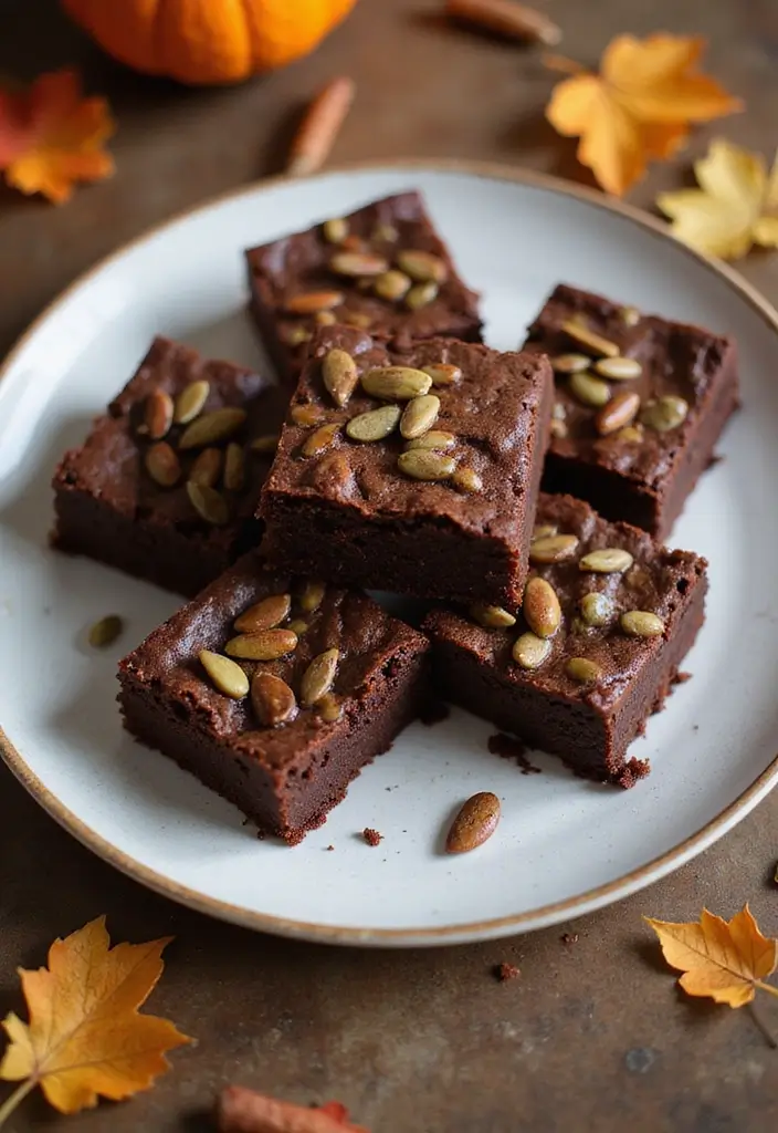 27 Gluten-Free Chocolate Desserts for Sweet Tooths - 26. Chocolate Pumpkin Brownies