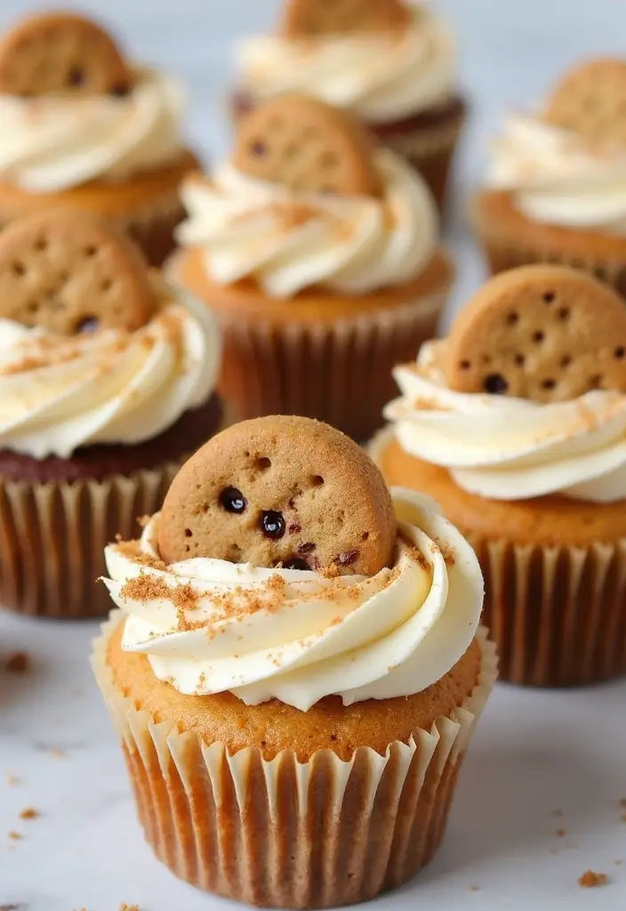 27 Gluten-Free Cupcake Decorating Ideas - 17. Cookie Sandwich Cupcakes