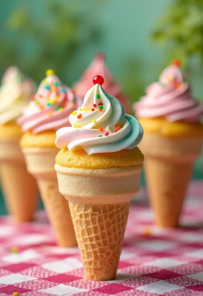 27 Gluten-Free Cupcake Decorating Ideas - 18. Chocolate Cupcake Cones