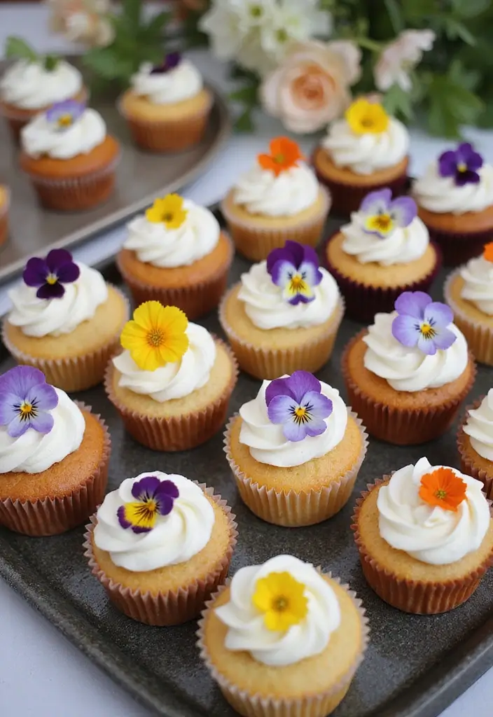 27 Gluten-Free Cupcake Decorating Ideas - 2. Floral Fantasy