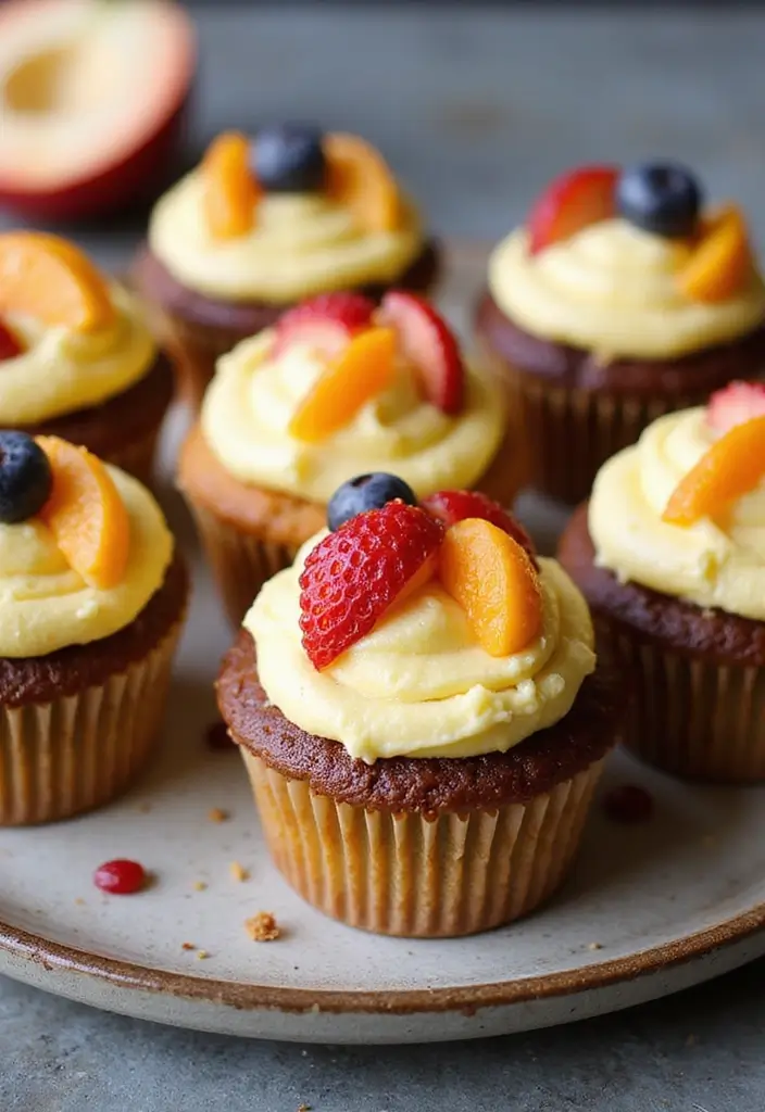 27 Gluten-Free Cupcake Decorating Ideas - 5. Fruit Toppers