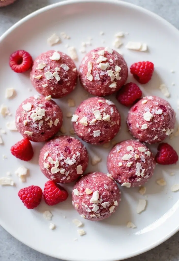 27 Gluten-Free Keto Recipes for a Healthy Lifestyle - 13. Raspberry Coconut Energy Balls