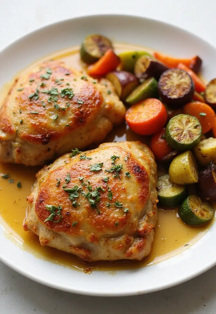 27 Gluten-Free Keto Recipes for a Healthy Lifestyle - 24. Baked Chicken Thighs with Herbs