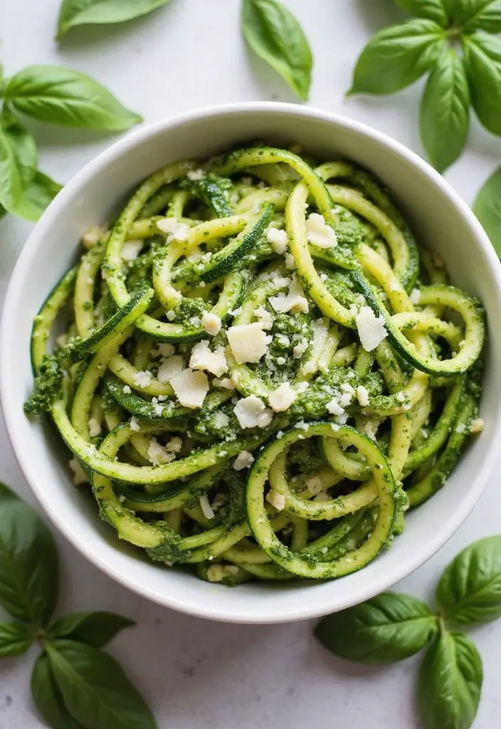 27 Gluten-Free Keto Recipes for a Healthy Lifestyle - 6. Zucchini Noodles with Pesto