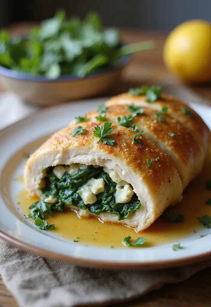 27 Gluten-Free Meal Prep Ideas for the Week - 11. Spinach and Feta Stuffed Chicken