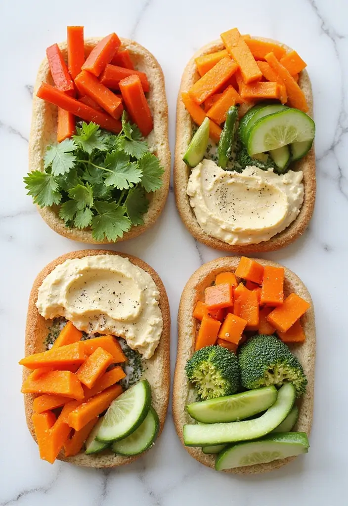 27 Gluten-Free Meal Prep Ideas for the Week - 21. Vegetable and Hummus Snack Packs