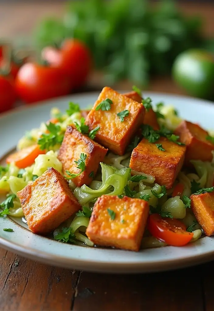 27 Gluten-Free Meal Prep Ideas for the Week - 26. Cabbage Stir-Fry with Tofu