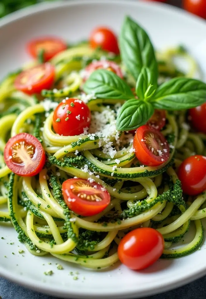 27 Gluten-Free Meal Prep Ideas for the Week - 4. Zucchini Noodles with Pesto