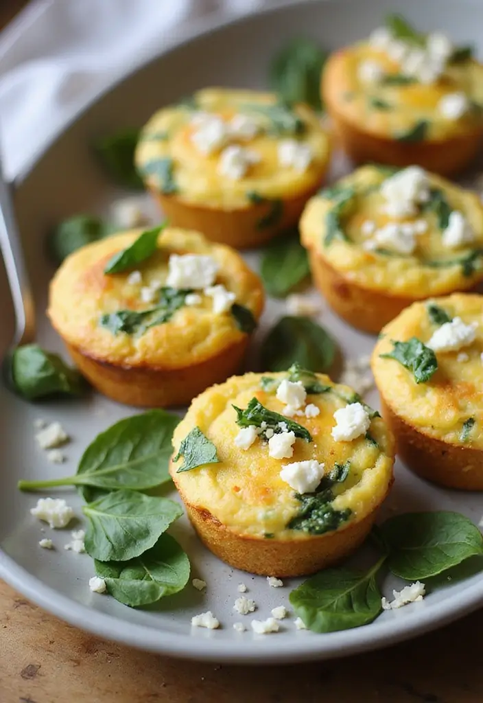 27 Gluten-Free Meal Prep Ideas for the Week - 5. Egg Muffins with Spinach and Feta