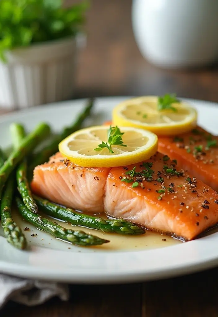 27 Gluten-Free Meal Prep Ideas for the Week - 8. Baked Salmon with Asparagus