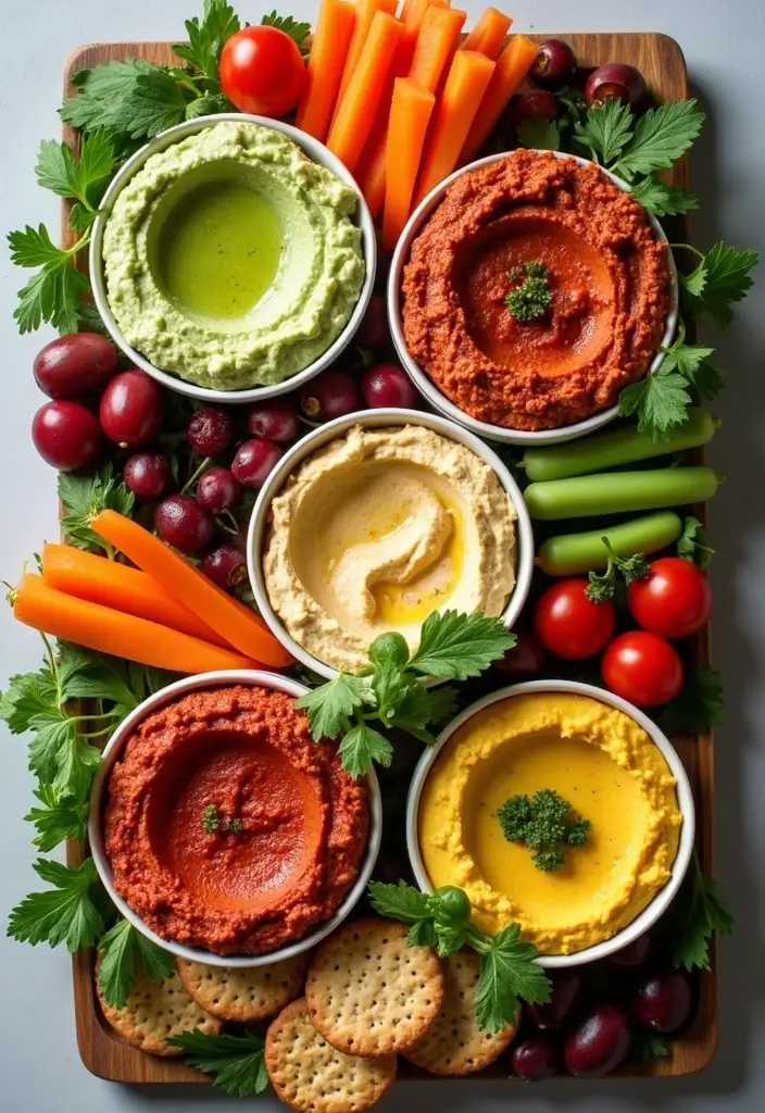 27 Gluten-Free Party Snacks Everyone Will Love - 17. Mediterranean Hummus Platter