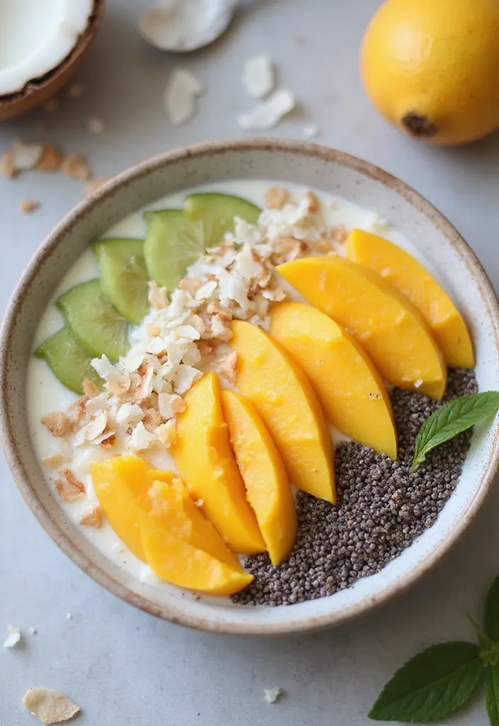 27 Gluten-Free Power Bowls for Balanced Meals - 11. Coconut Mango Chia Bowl