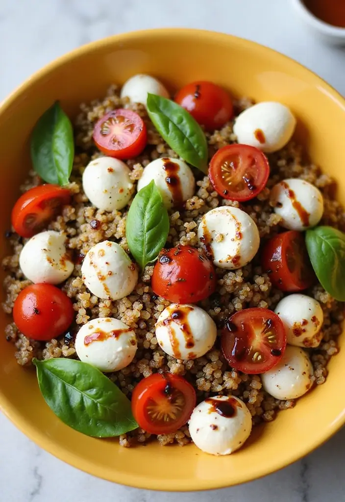 27 Gluten-Free Power Bowls for Balanced Meals - 22. Caprese Salad with Quinoa