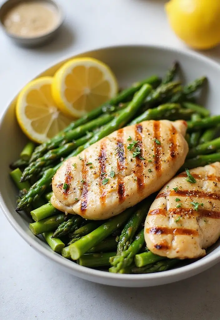 27 Gluten-Free Power Bowls for Balanced Meals - 26. Lemon Garlic Chicken & Asparagus Bowl