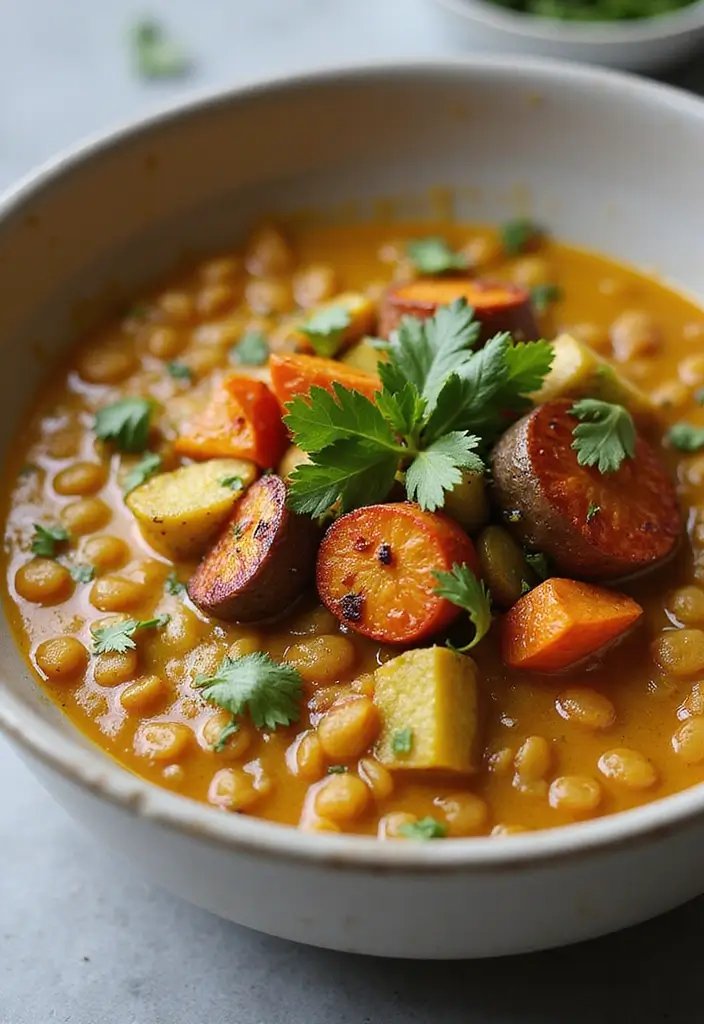 27 Gluten-Free Power Bowls for Balanced Meals - 6. Curried Lentil Bowl