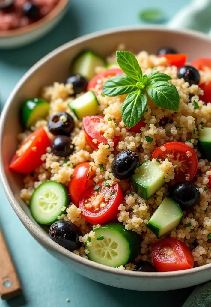 27 Gluten-Free Salads That Actually Fill You Up - 19. Greek Salad with Quinoa