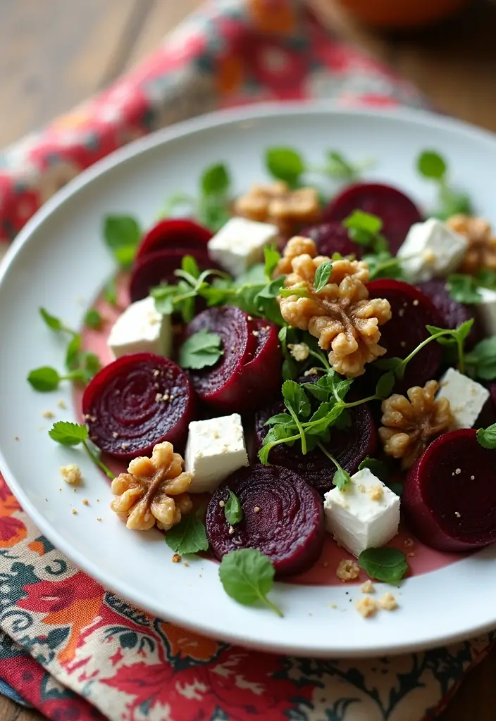 27 Gluten-Free Salads for Summer - 14. Beet and Goat Cheese Salad