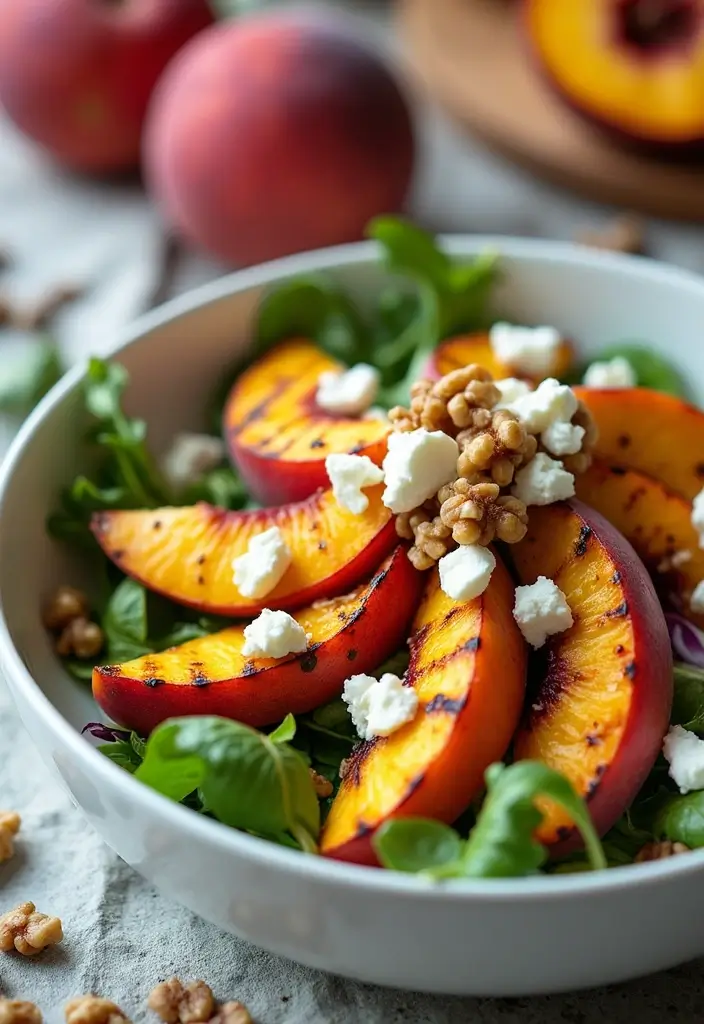 27 Gluten-Free Salads for Summer - 20. Grilled Peach Salad