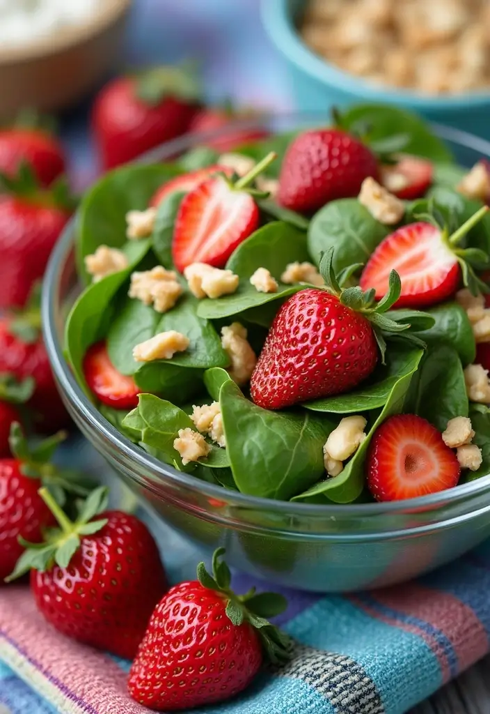 27 Gluten-Free Salads for Summer - 5. Spinach and Strawberry Salad