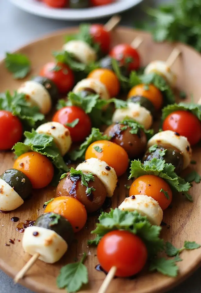 27 Gluten-Free Salads for Summer - 9. Caprese Salad Skewers