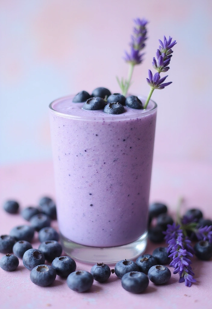 27 Gluten-Free Superfood Smoothie Recipes - 18. Lavender Blueberry Smoothie