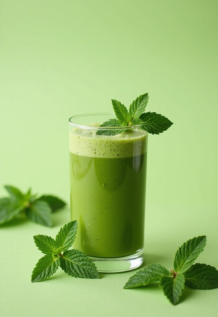27 Gluten-Free Superfood Smoothie Recipes - 21. Matcha Mint Smoothie