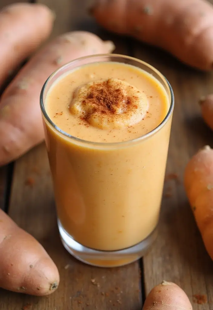 27 Gluten-Free Superfood Smoothie Recipes - 22. Sweet Potato Smoothie