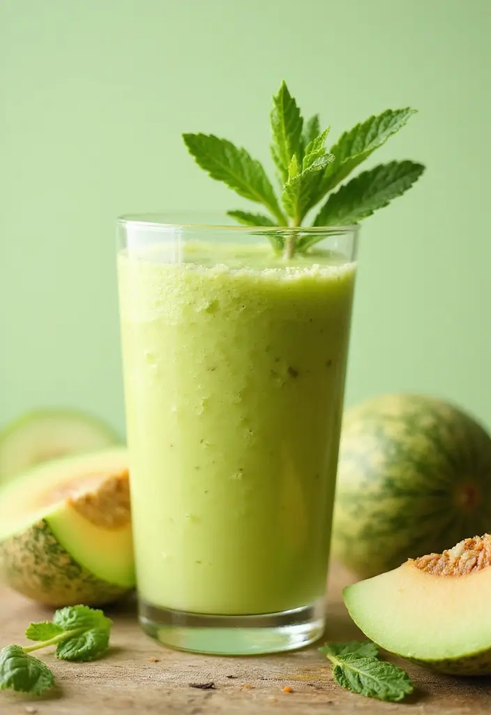 27 Gluten-Free Superfood Smoothie Recipes - 23. Honeydew Mint Smoothie