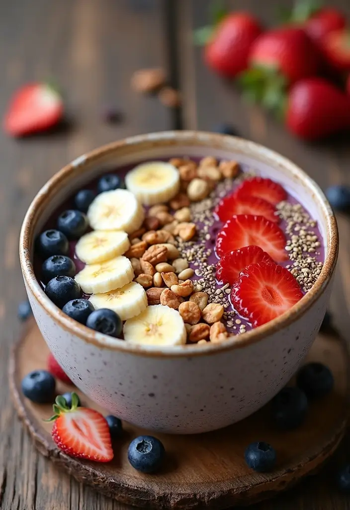 27 Gluten-Free Superfood Smoothie Recipes - 6. Choco-Berry Smoothie Bowl