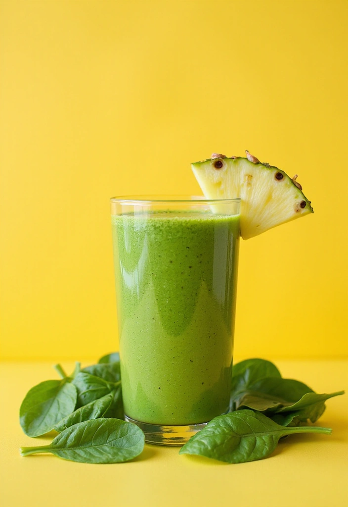 27 Gluten-Free Superfood Smoothie Recipes - 7. Spinach and Pineapple Smoothie