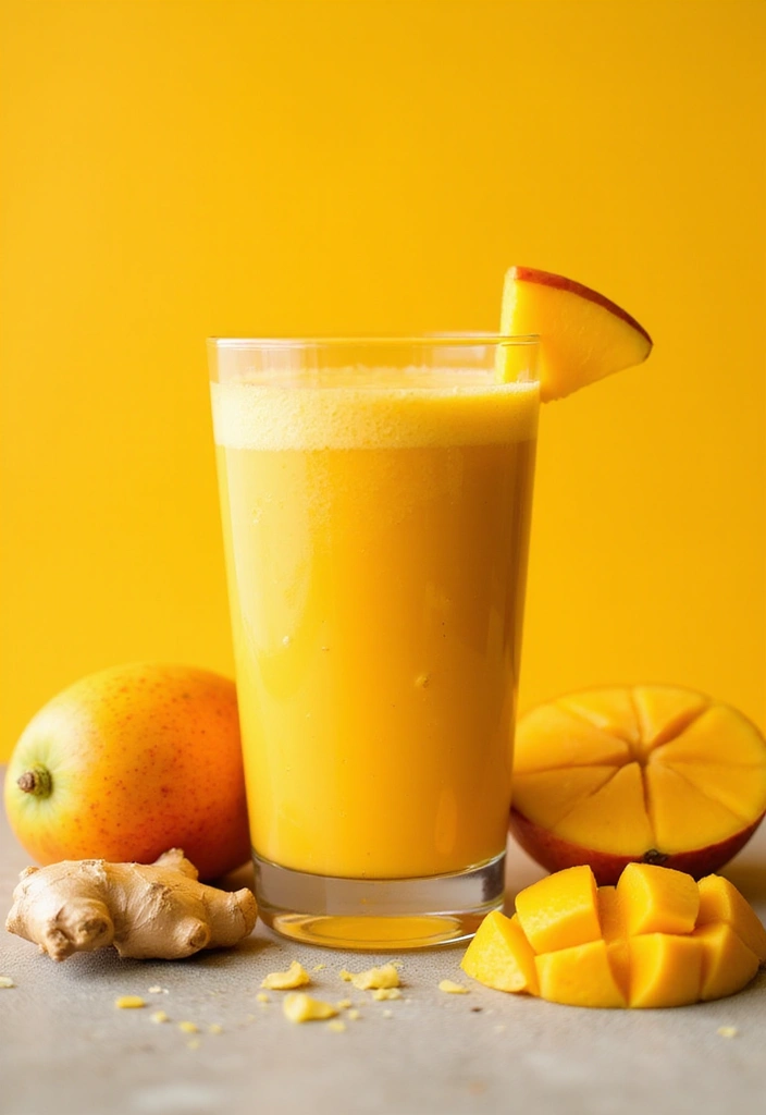 27 Gluten-Free Superfood Smoothie Recipes - 8. Mango Ginger Smoothie