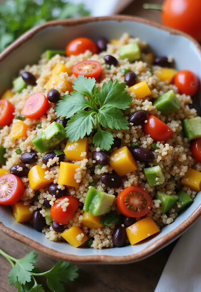 27 Gluten-Free Vegan Meals Packed with Protein - 1. Quinoa and Black Bean Salad