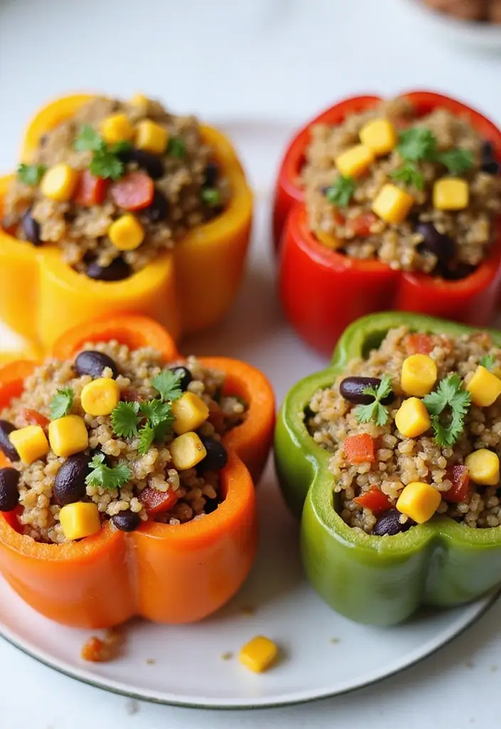 27 Gluten-Free Vegan Meals Packed with Protein - 15. Vegan Stuffed Peppers