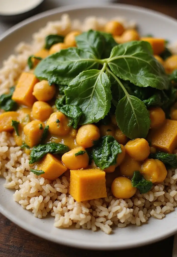 27 Gluten-Free Vegan Meals Packed with Protein - 2. Chickpea and Spinach Curry