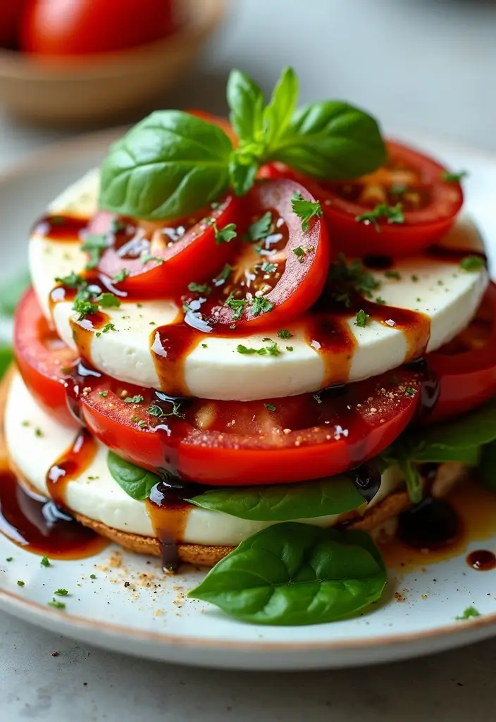 27 Gluten-Free Vegan Meals Packed with Protein - 25. Vegan Caprese Salad