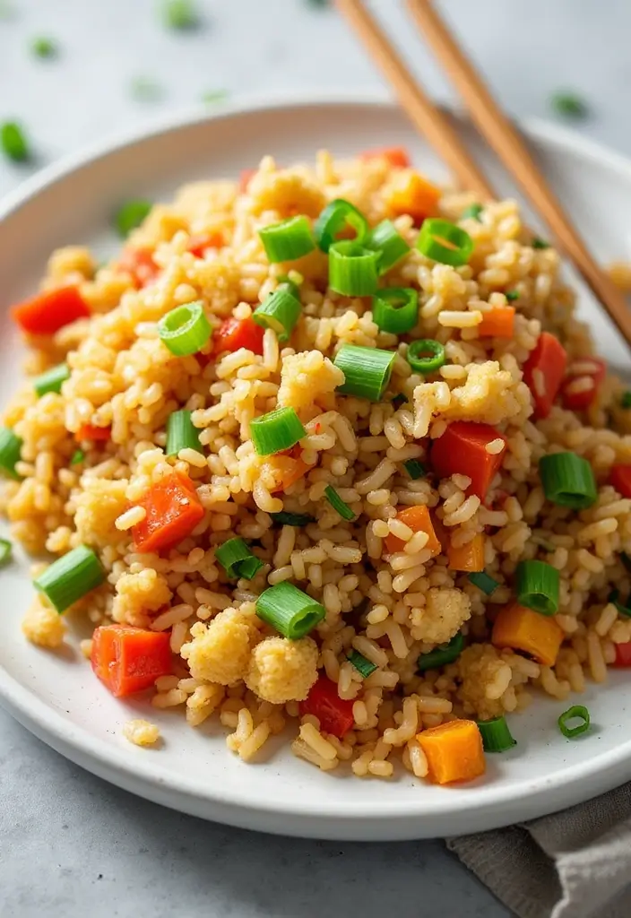 27 Gluten-Free Vegan Meals Packed with Protein - 9. Cauliflower Fried Rice