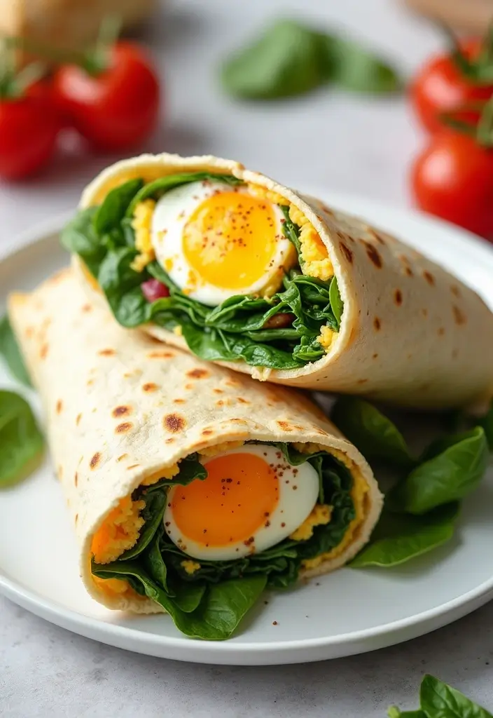 27 Quick Gluten-Free Lunch Recipes You’ll Actually Love - 19. Egg and Spinach Breakfast Wrap