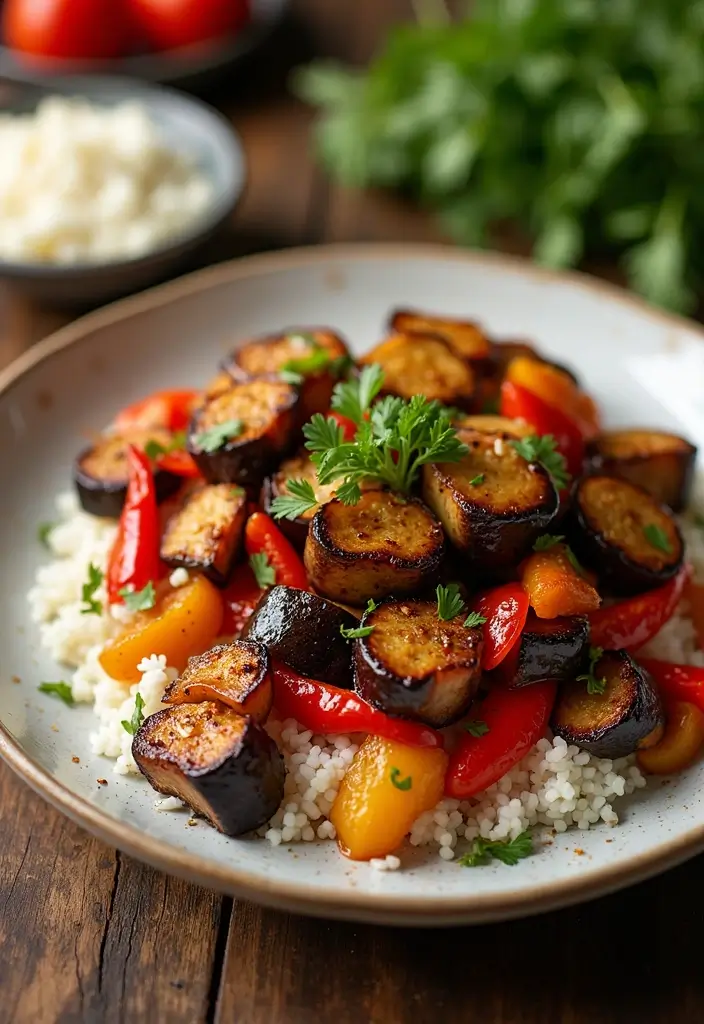 27 Quick Gluten-Free Stir-Fry Recipes - 26. Miso Glazed Eggplant Stir-Fry