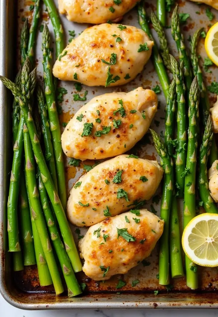 28 Easy Gluten-Free Dinner Ideas for Busy Nights - 1. One-Pan Lemon Garlic Chicken and Asparagus