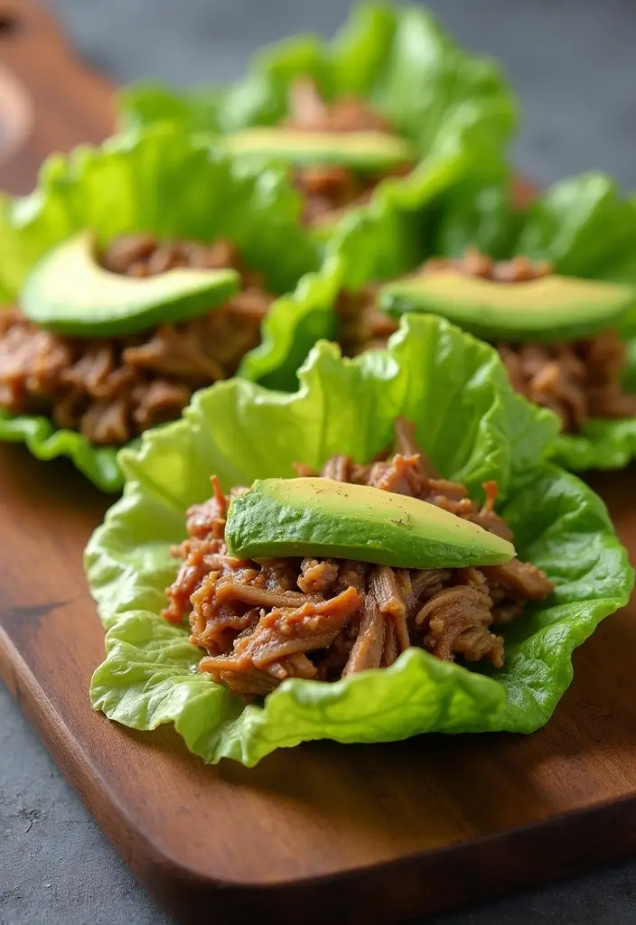 28 Easy Gluten-Free Dinner Ideas for Busy Nights - 17. Pulled Pork Lettuce Wraps