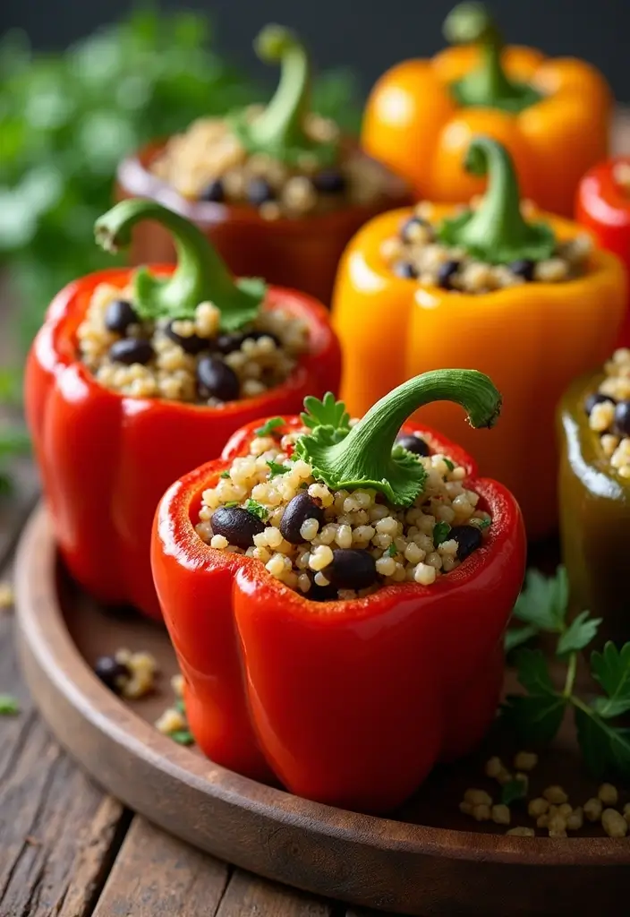 28 Easy Gluten-Free Dinner Ideas for Busy Nights - 2. Quinoa and Black Bean Stuffed Peppers