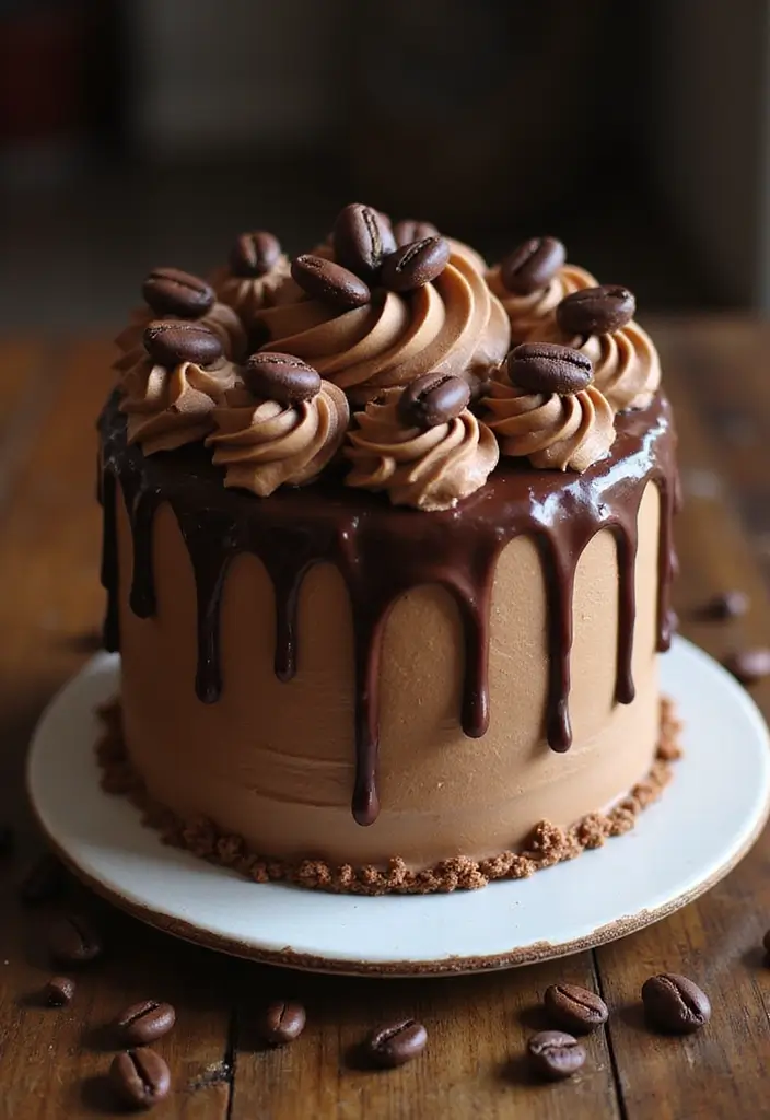 28 Gluten-Free Birthday Cakes That Steal the Show - 23. Mocha Latte Cake