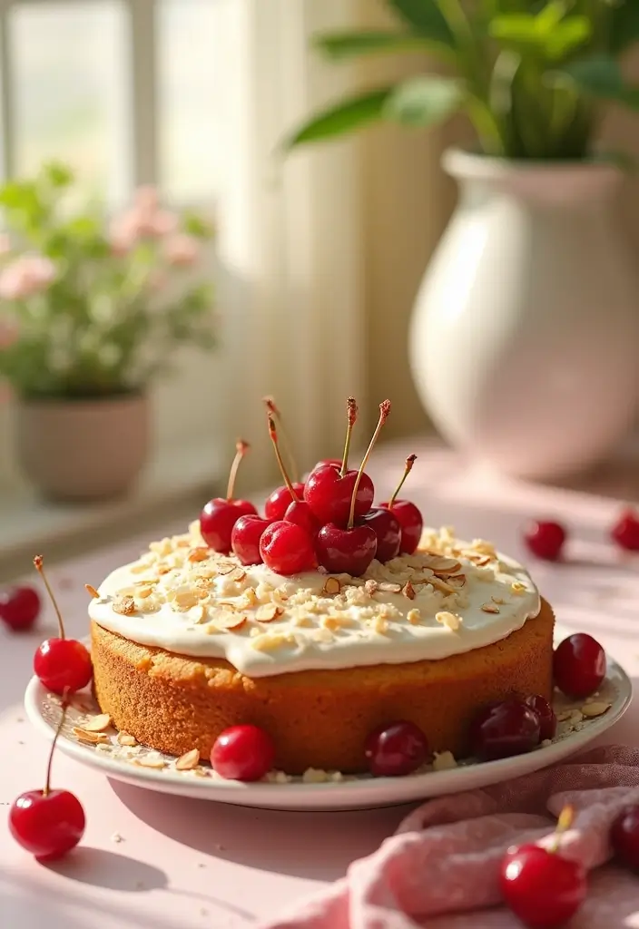 28 Gluten-Free Birthday Cakes That Steal the Show - 26. Cherry Almond Cake